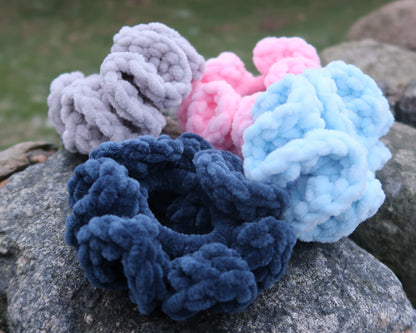 MYR | Hæklet scrunchie - Vinterfarver