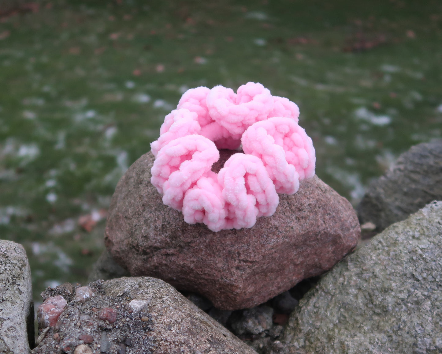 MYR | Hæklet scrunchie - Vinterfarver