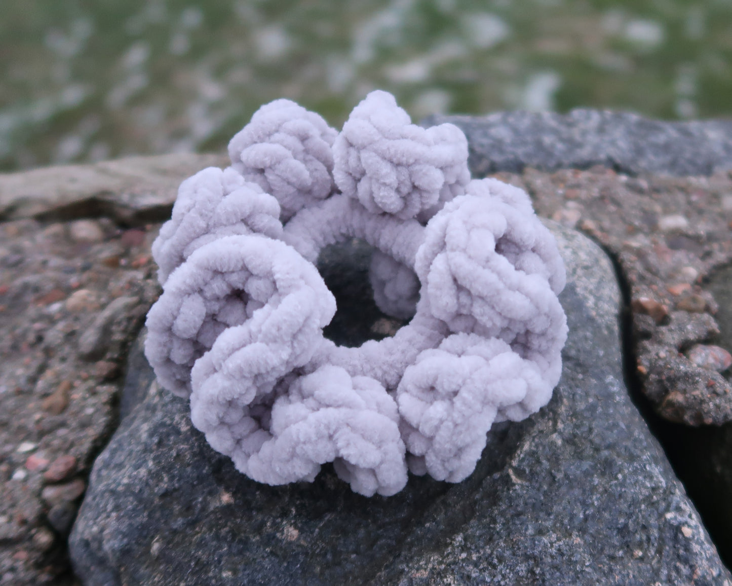 MYR | Hæklet scrunchie - Vinterfarver